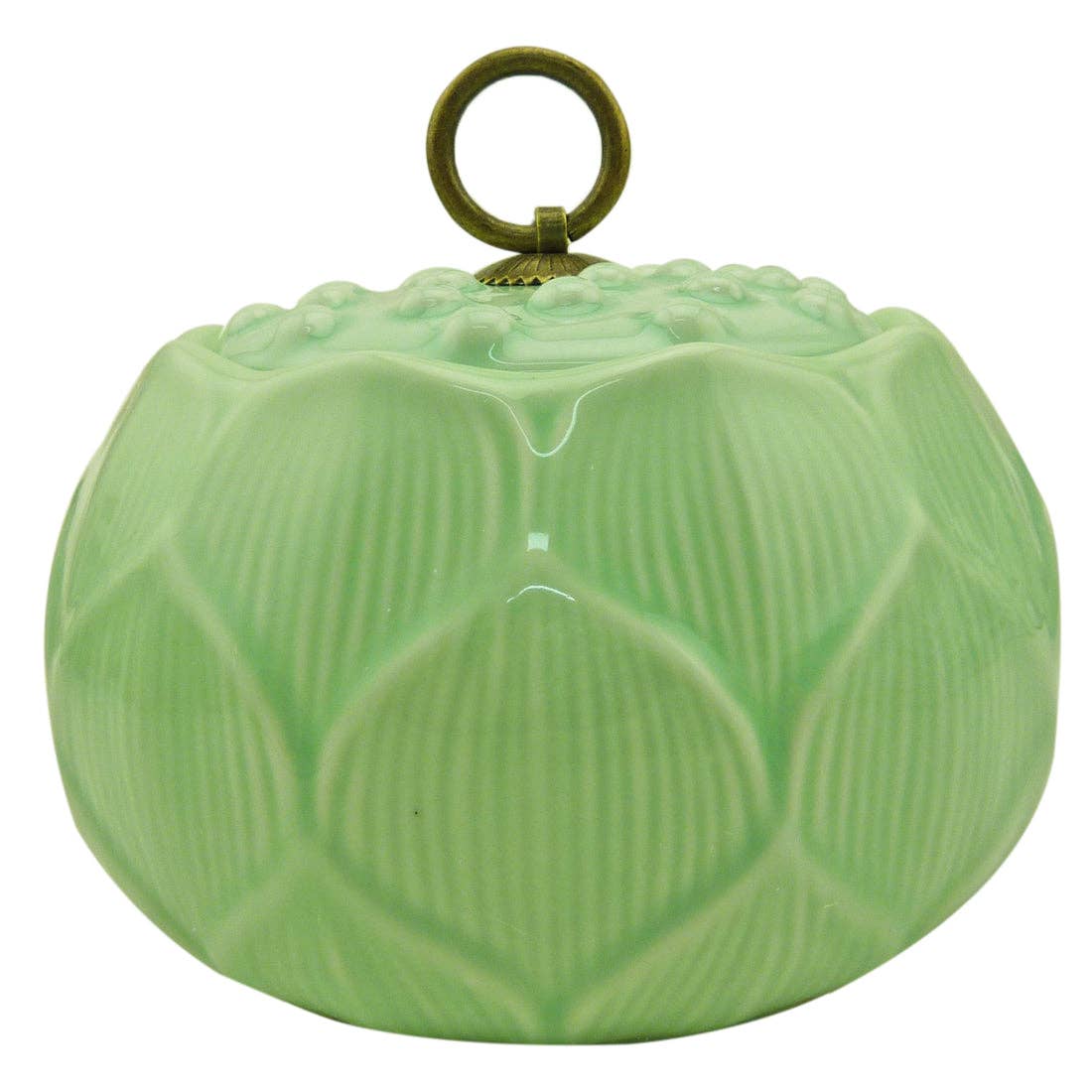 Lotus Celadon Tea Canister