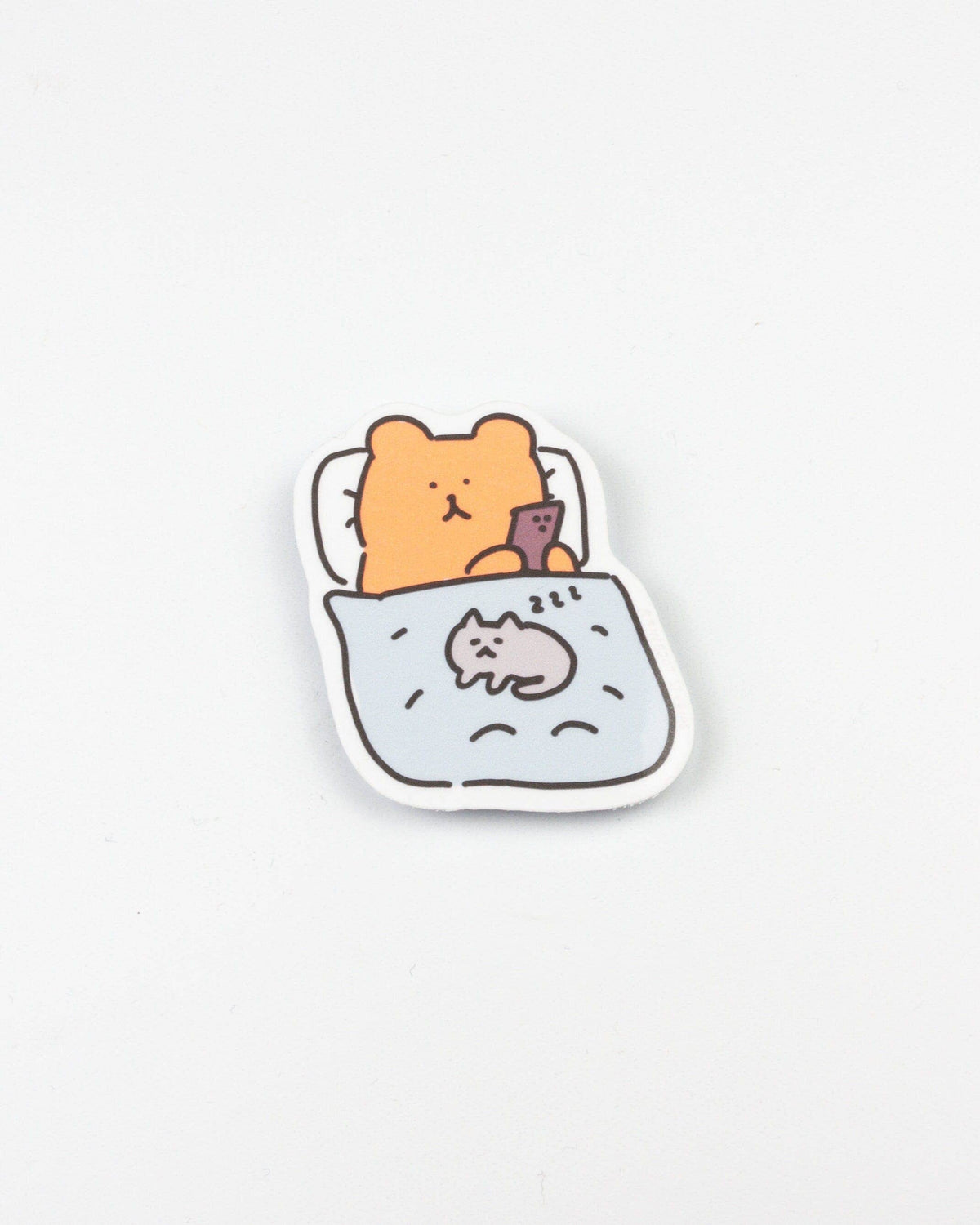 Bear Doom Scrolling Phone Sticker