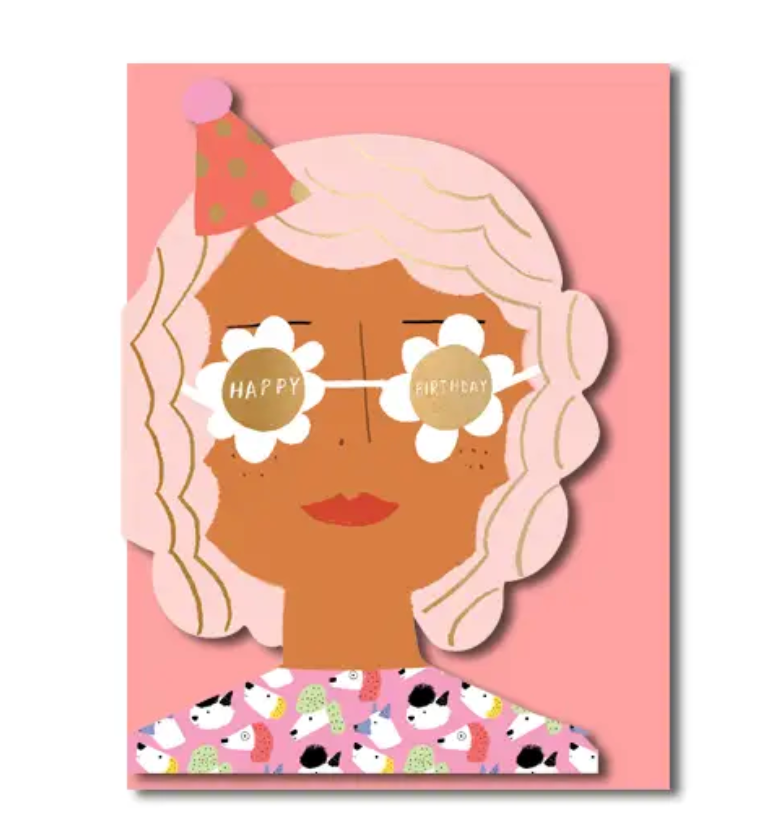 PARTY GIRL - Shaped Birthday Card