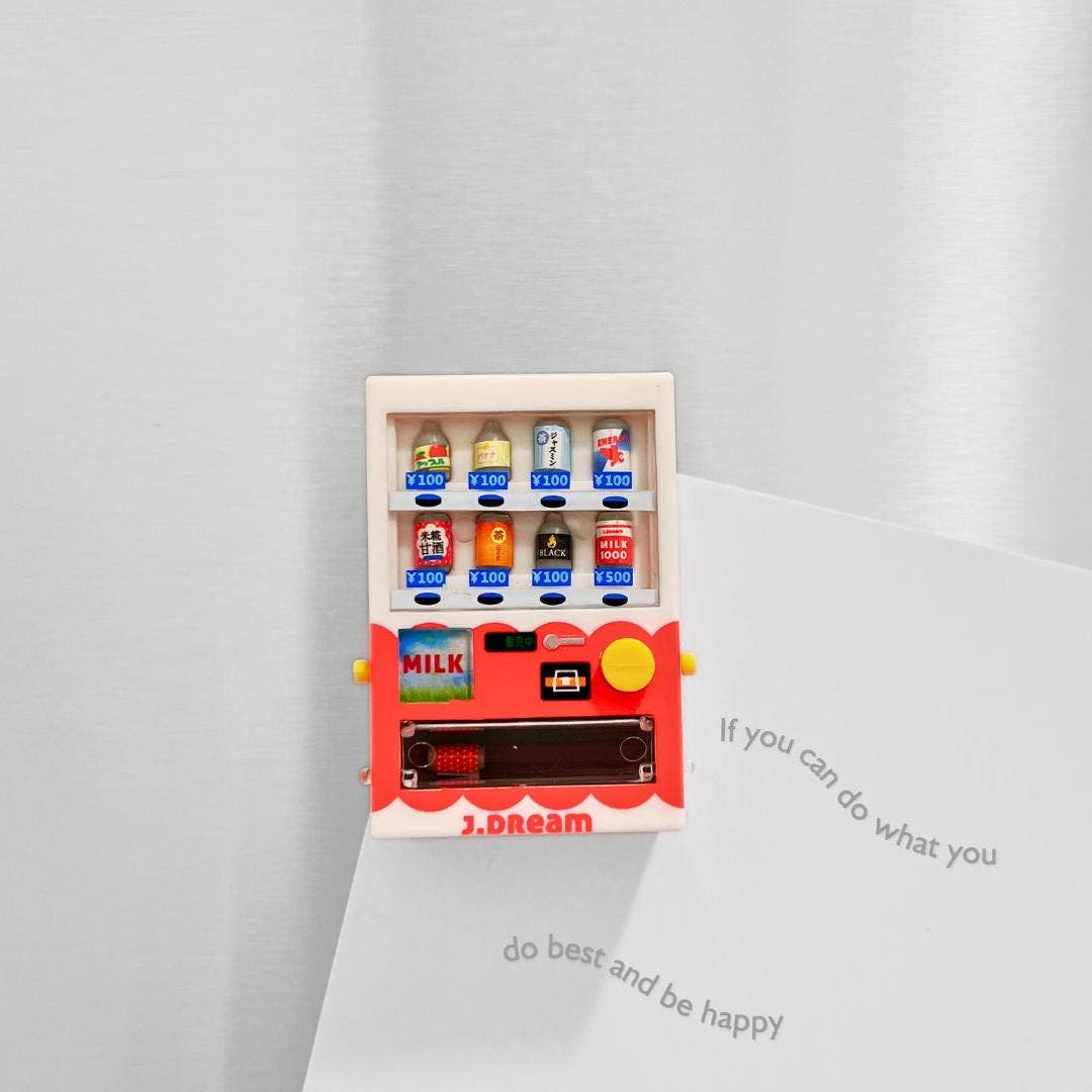Mini Vending Machine Fridge Magnet, Retro Style