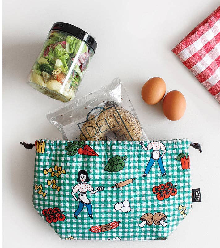 Oxford Cotton Insulated Lunch Pouch