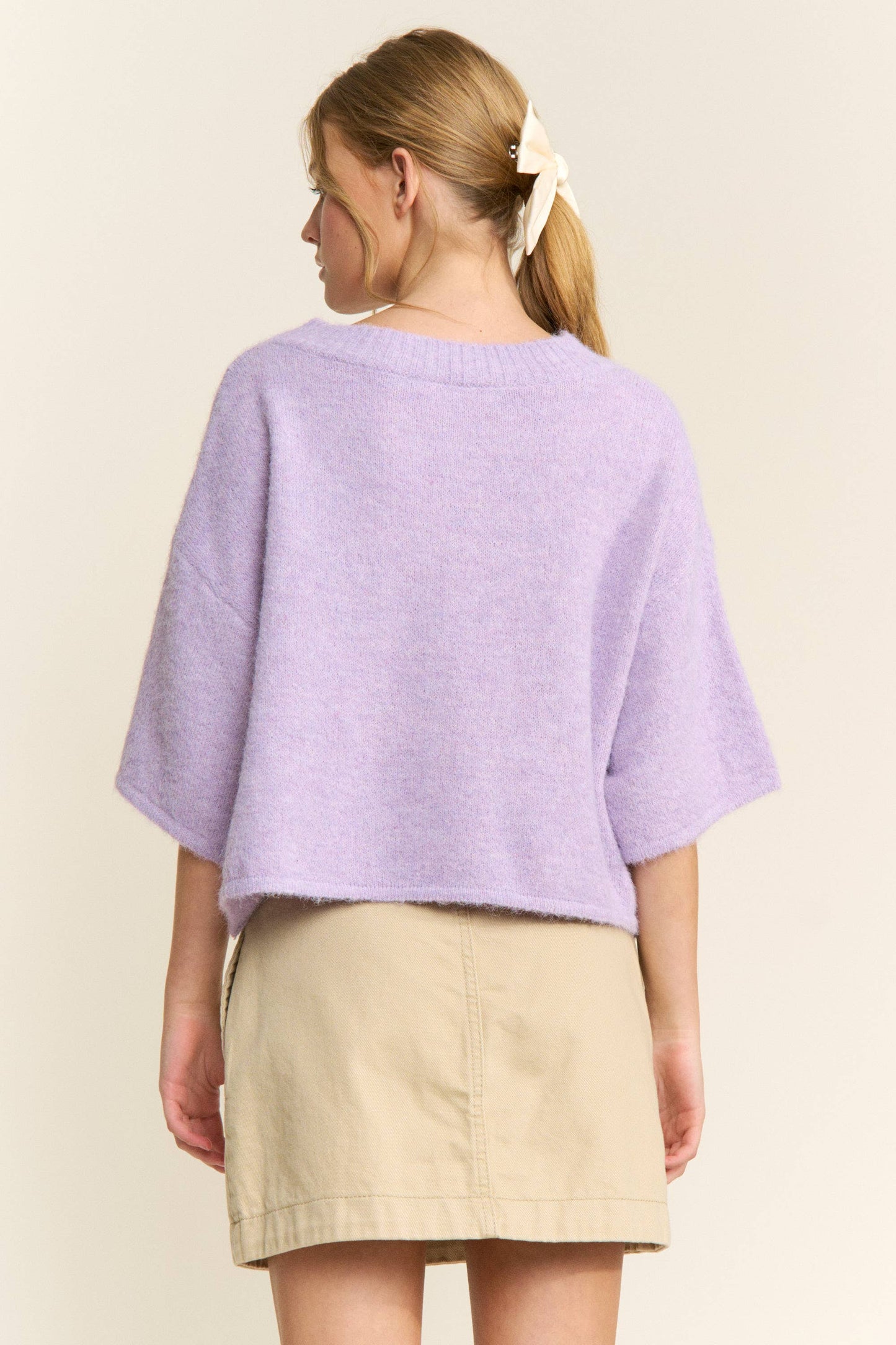 LOU - Cropped Boxy Cardigan