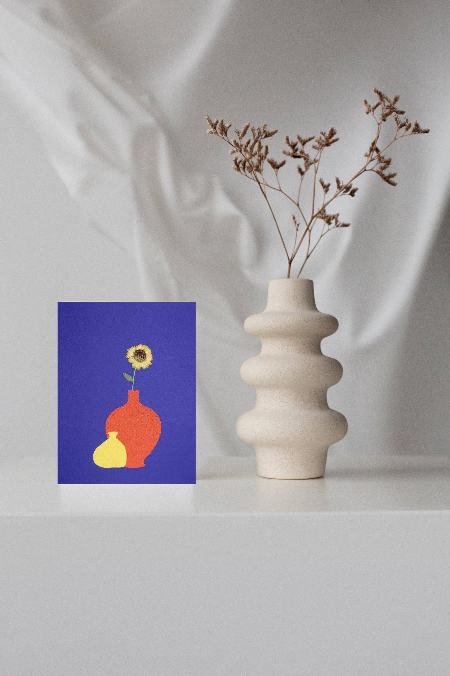 Bauhaus Dried Sunflower Card