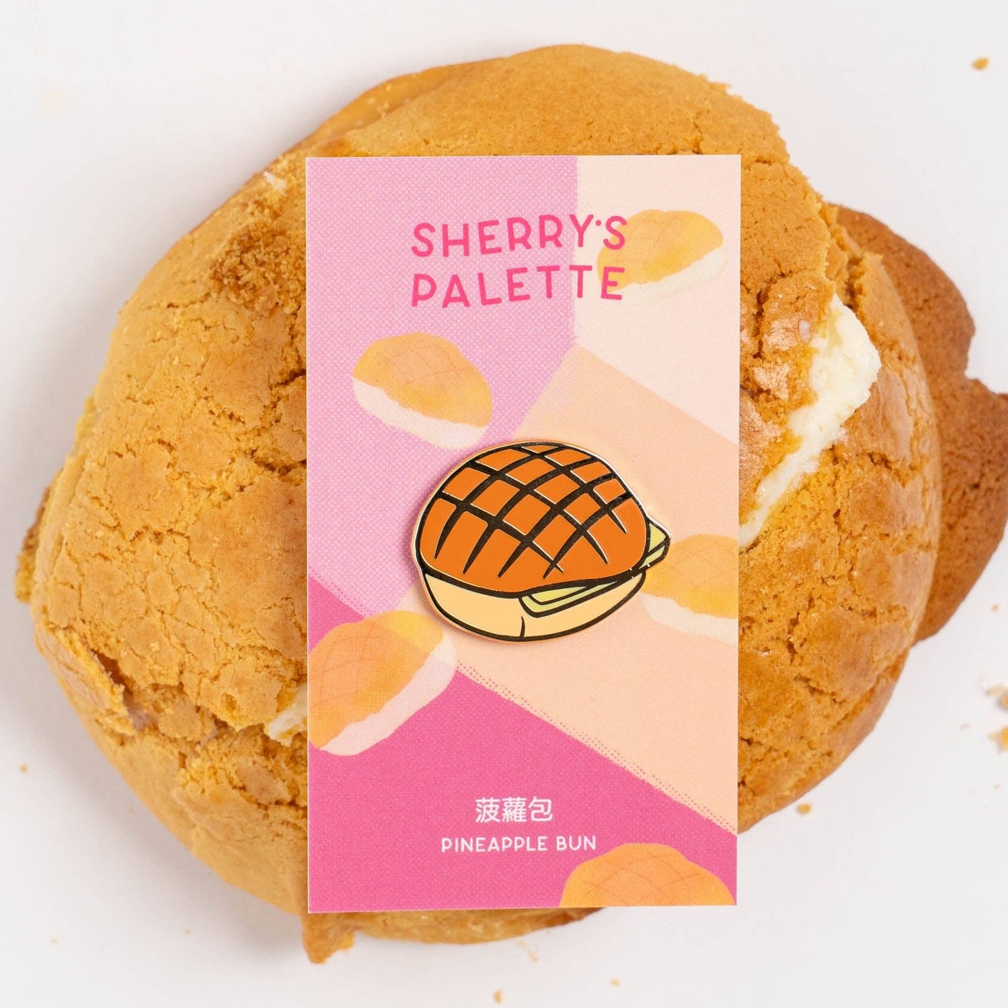 Pineapple Bun Enamel Pin