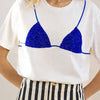 Caviar Print Bikini Graphic Tee