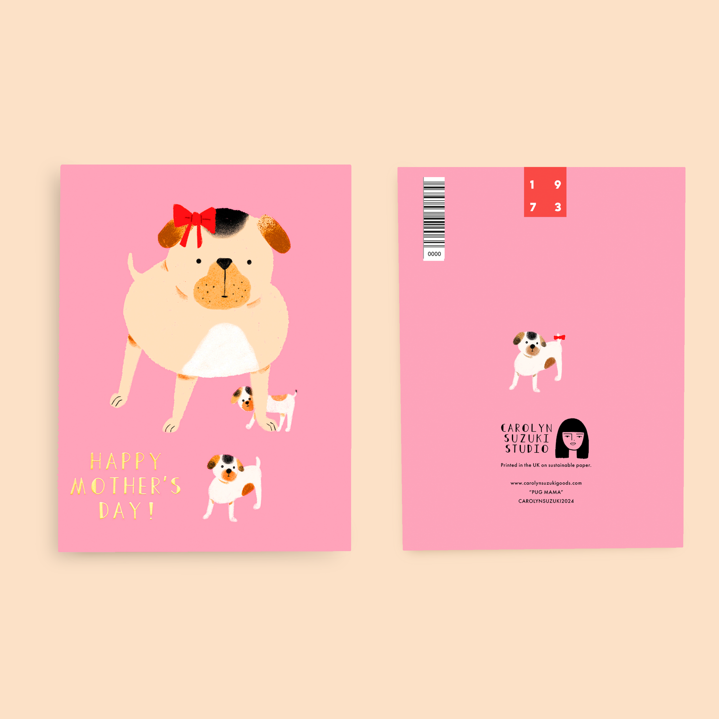 PUG MAMA - Mother's Day Card
