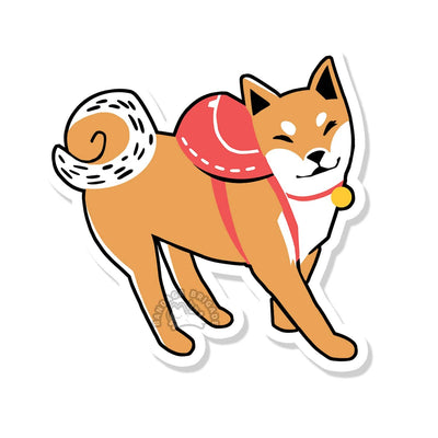 Backpack Shiba Sticker