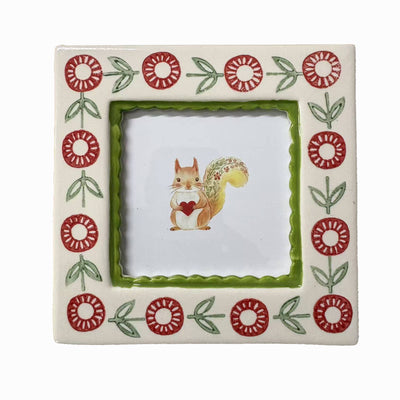 Green Flower Ceramic Photo Frame