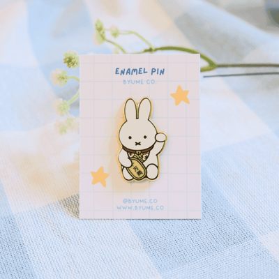 Lucky Bunny Hard Enamel Gold Plated Pin