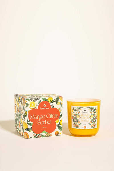 Mango Citrus Sorbet Soy Wax Candle 12oz.