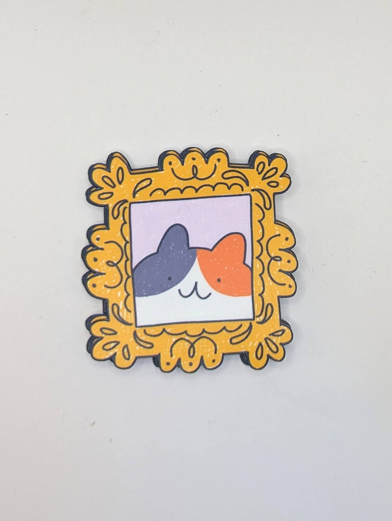 Framed Cat Portrait Vinyl Sticker