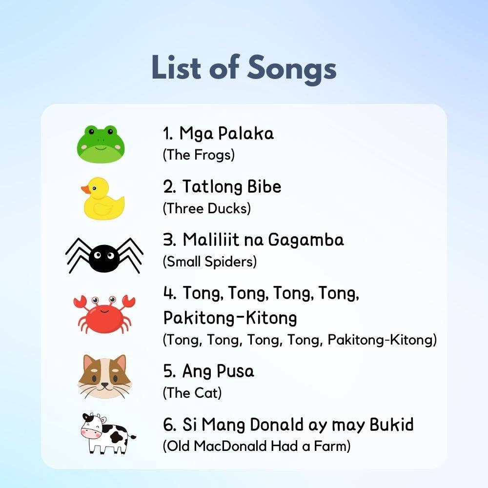 I Love to Sing in Tagalog: Animal Songs