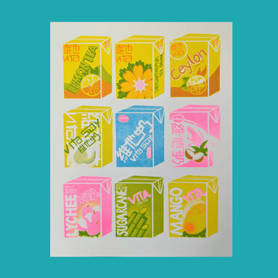 Vita Tea Drink Risograph Print