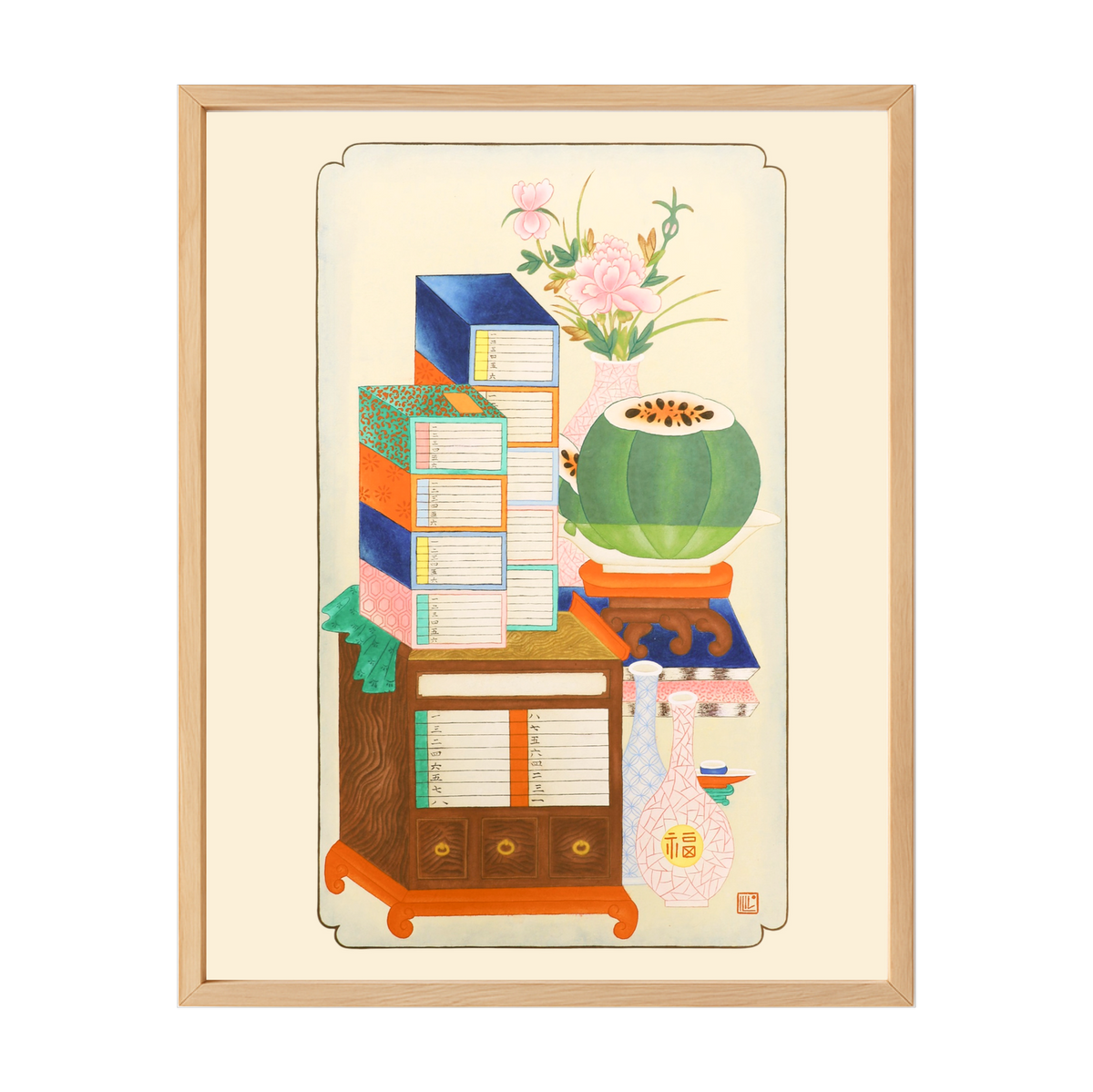 Books and Watermelon Print