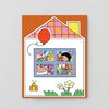 Birthday House Party Shaped Card