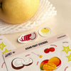 Asian fruit sticker sheet