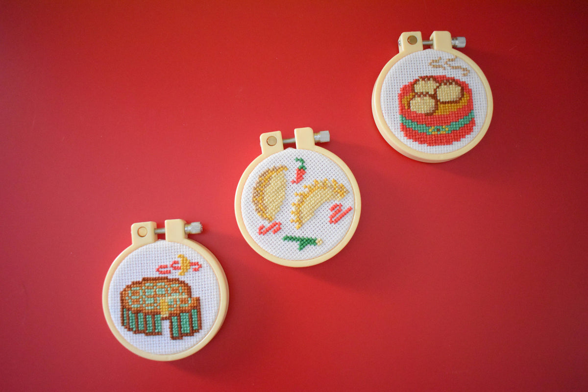 Food Set Triple Cross Stitch Box