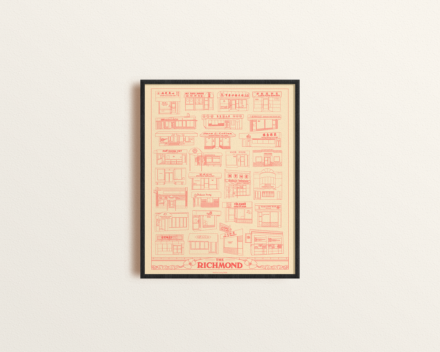The Richmond District San Francisco Risograph Print