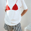 Caviar Print Bikini Graphic Tee