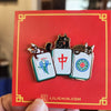 3 COOL CATS MAHJONG PIN