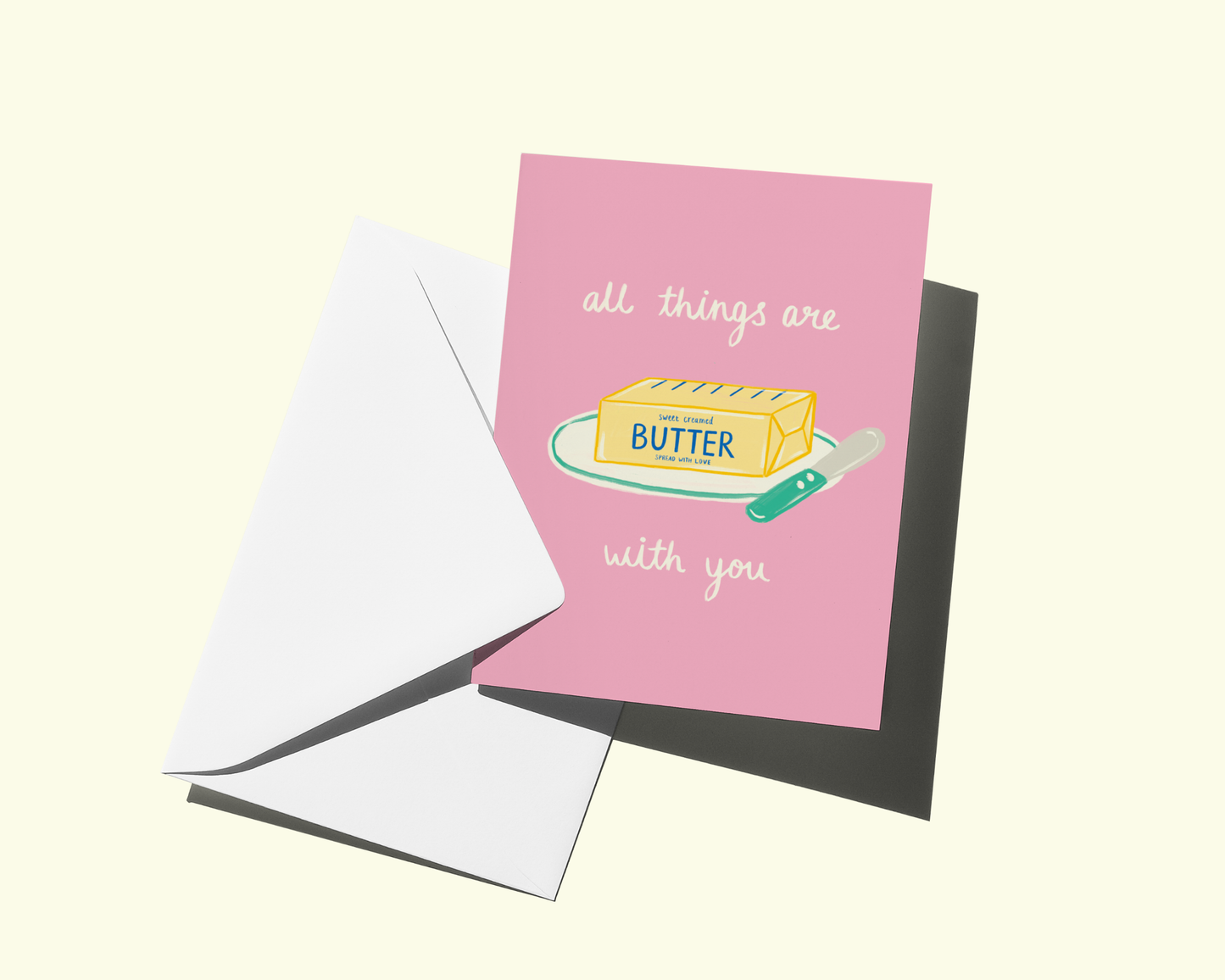 Butter With You Food Pun Love & Friendship Card