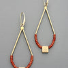 Faceted Carnelian earrings