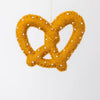 Handmade  Pretzel Felt Ornament