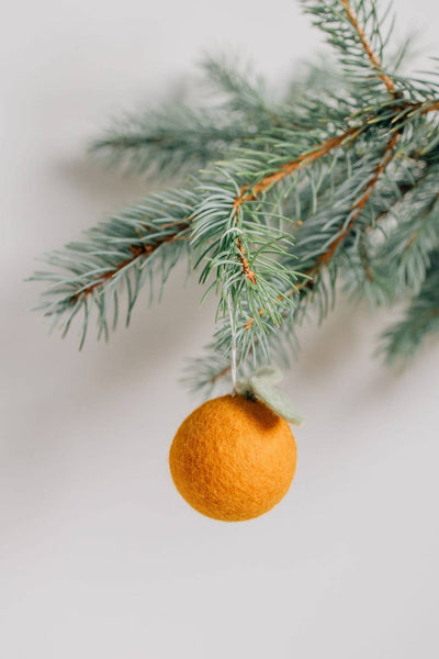 Orange Felt Ornament