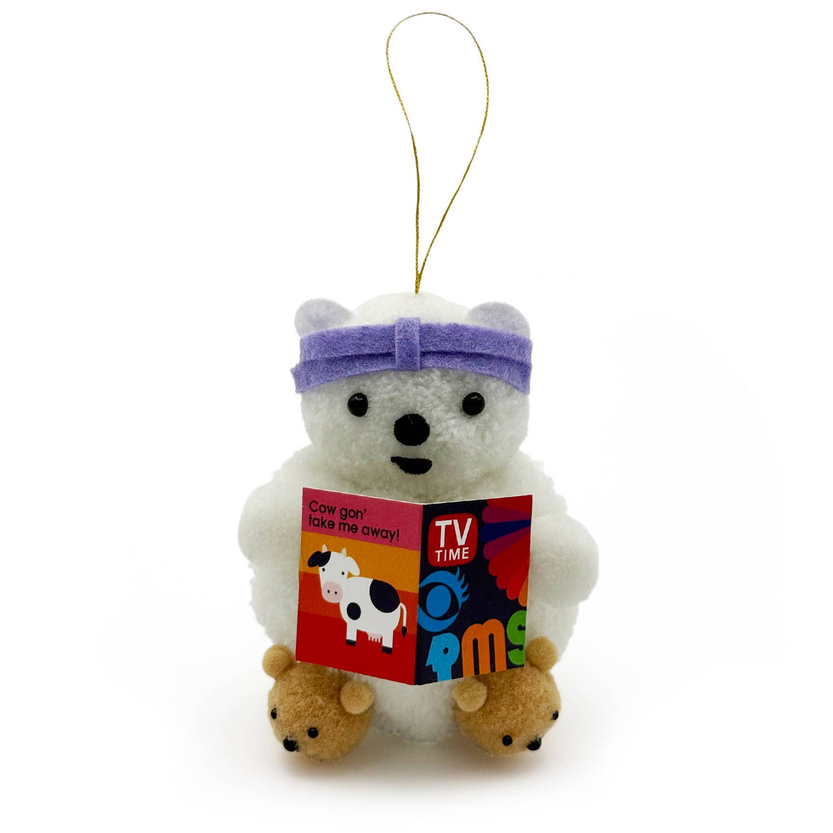 At Home Bear Pom Pom Ornament