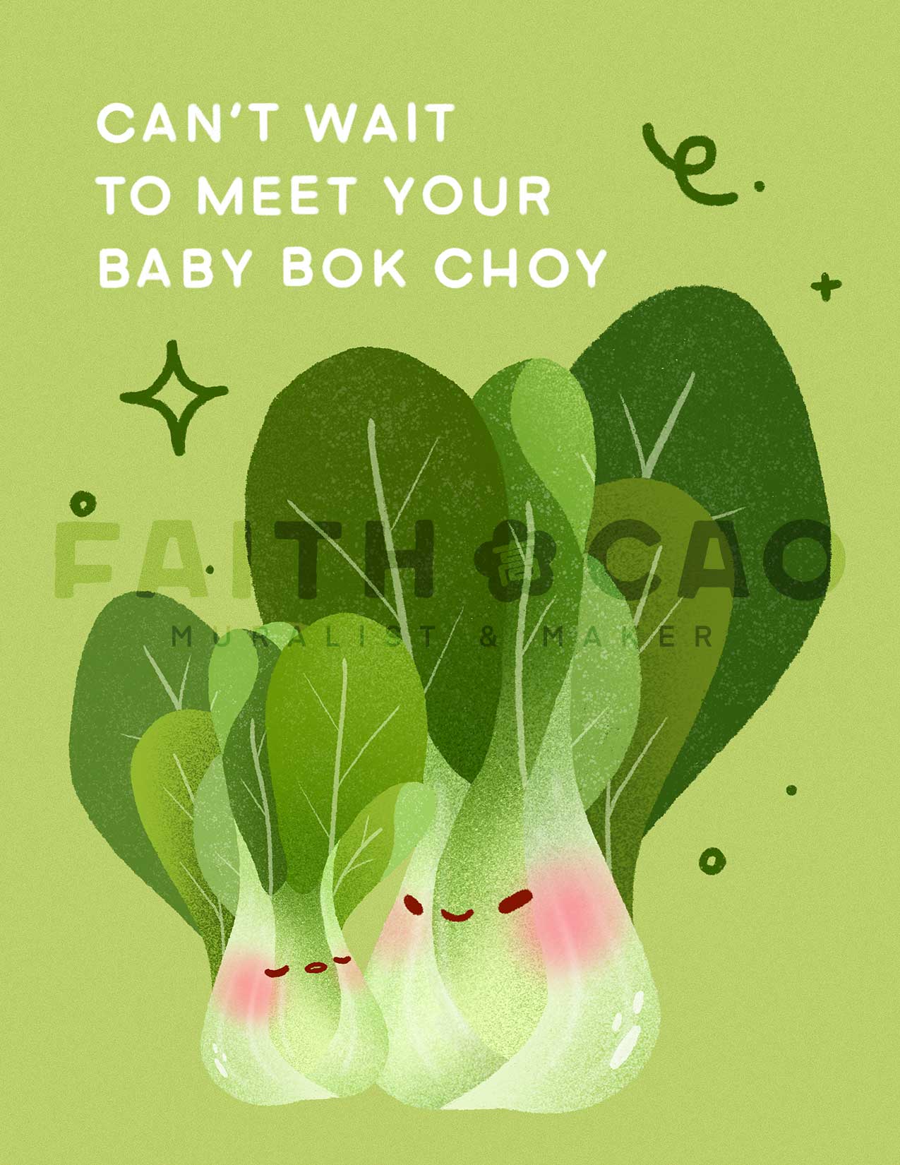 Bok Choy Baby Card