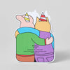 Happy Birthday Friends and Cake Shaped Card