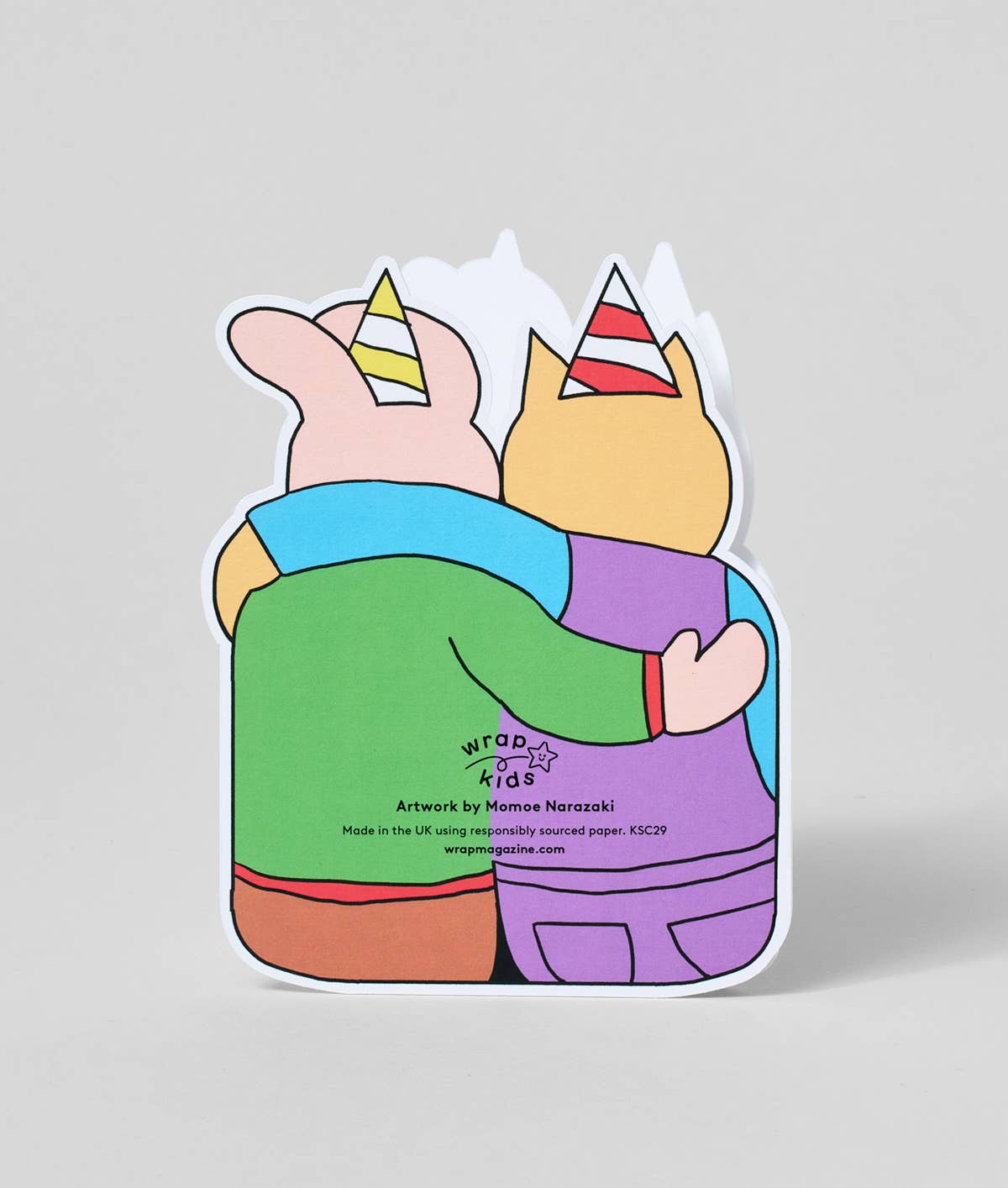 Happy Birthday Friends and Cake Shaped Card