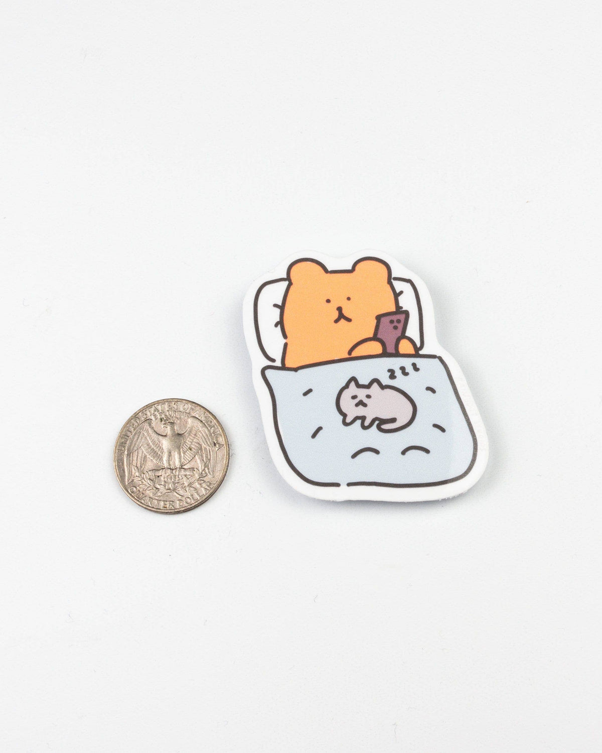 Bear Doom Scrolling Phone Sticker