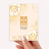 Golden Love Double Happiness Wedding Card