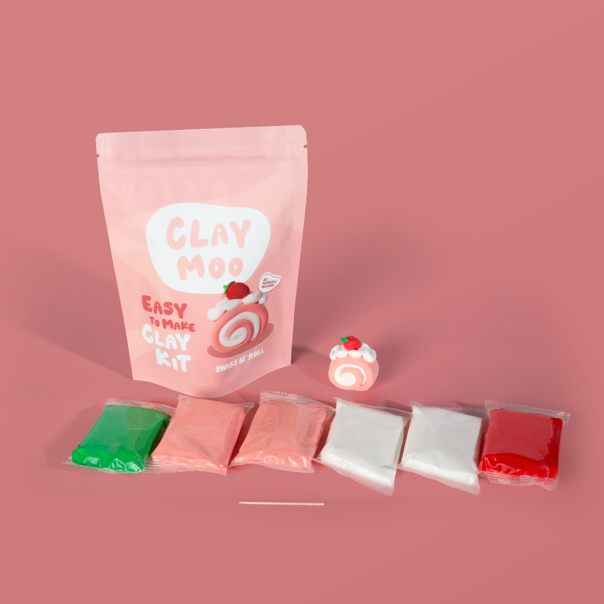 Swiss Roll Cake Clay Crafting Kit