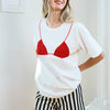 Caviar Print Bikini Graphic Tee