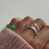 Cove White Gemstone Sculpted Ring