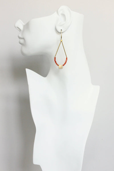 Faceted Carnelian earrings