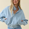 Minimal Stand Collar Zip Jacket