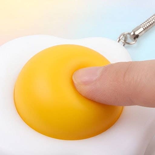 Fried Egg Clicker Keychain