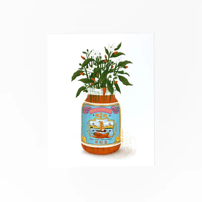 Chilli Sauce Flower Print