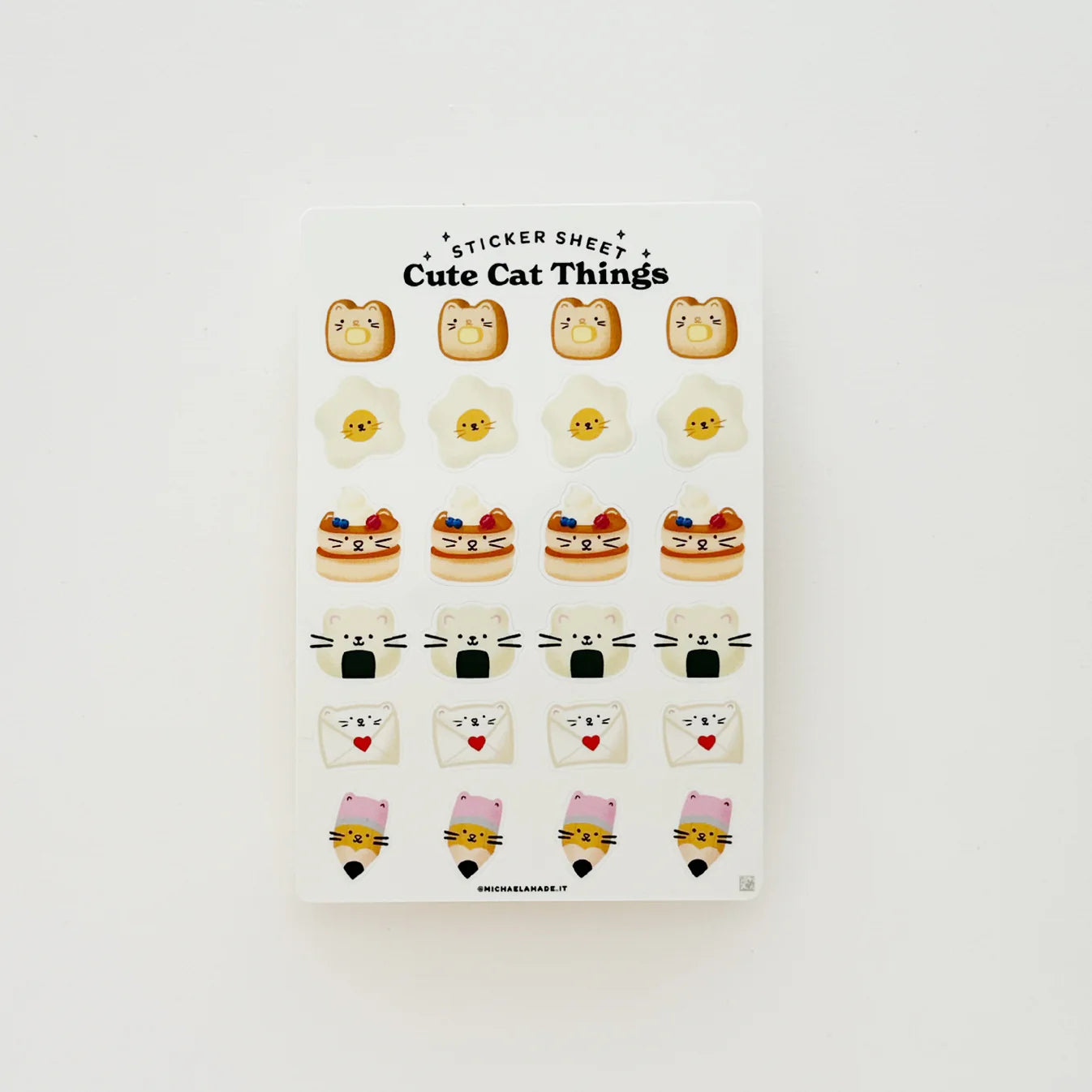 Cute Cat Things Sticker Sheet