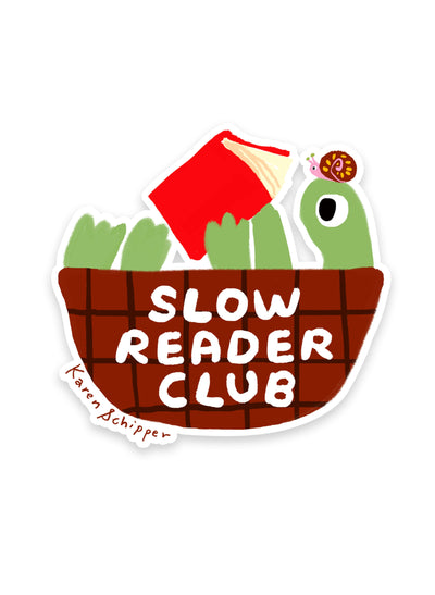 Slow Reader Club Sticker