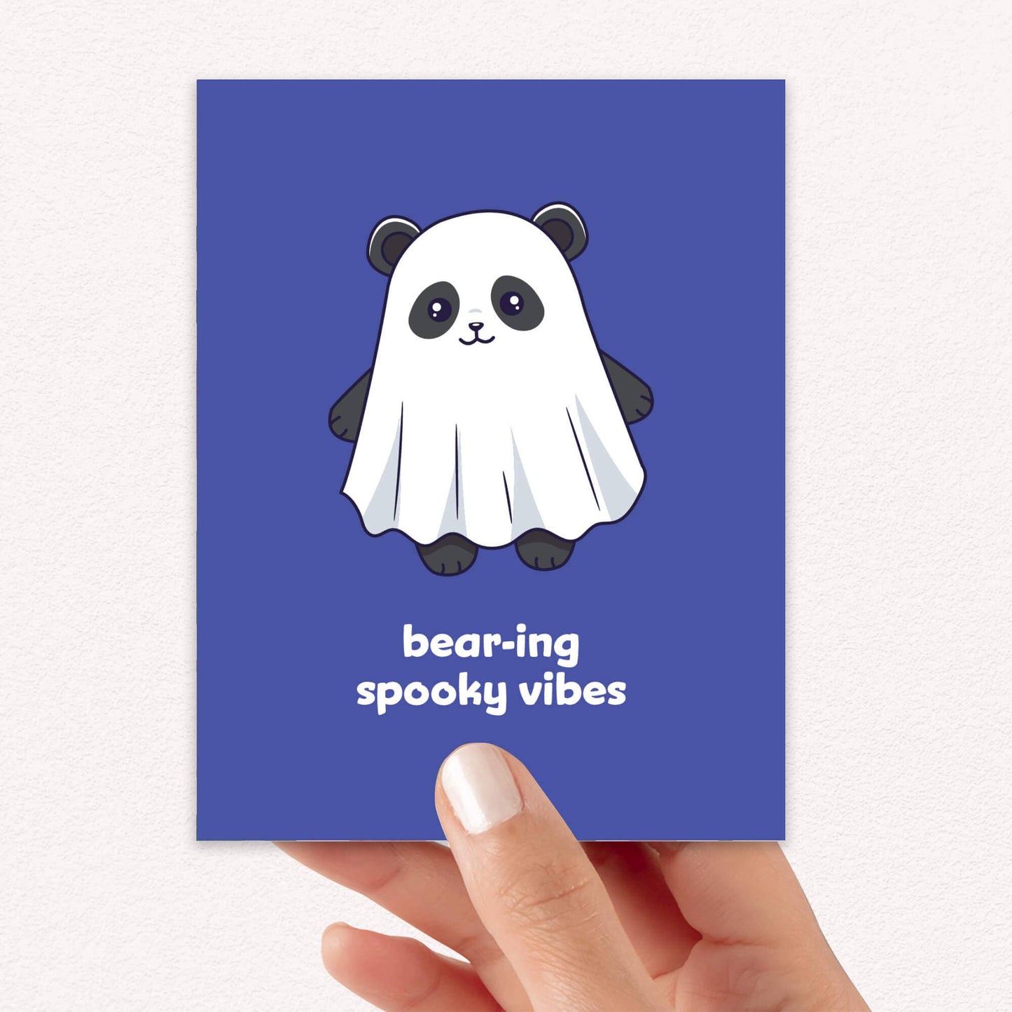 Bear-ing Spooky Panda Vibes Halloween Card