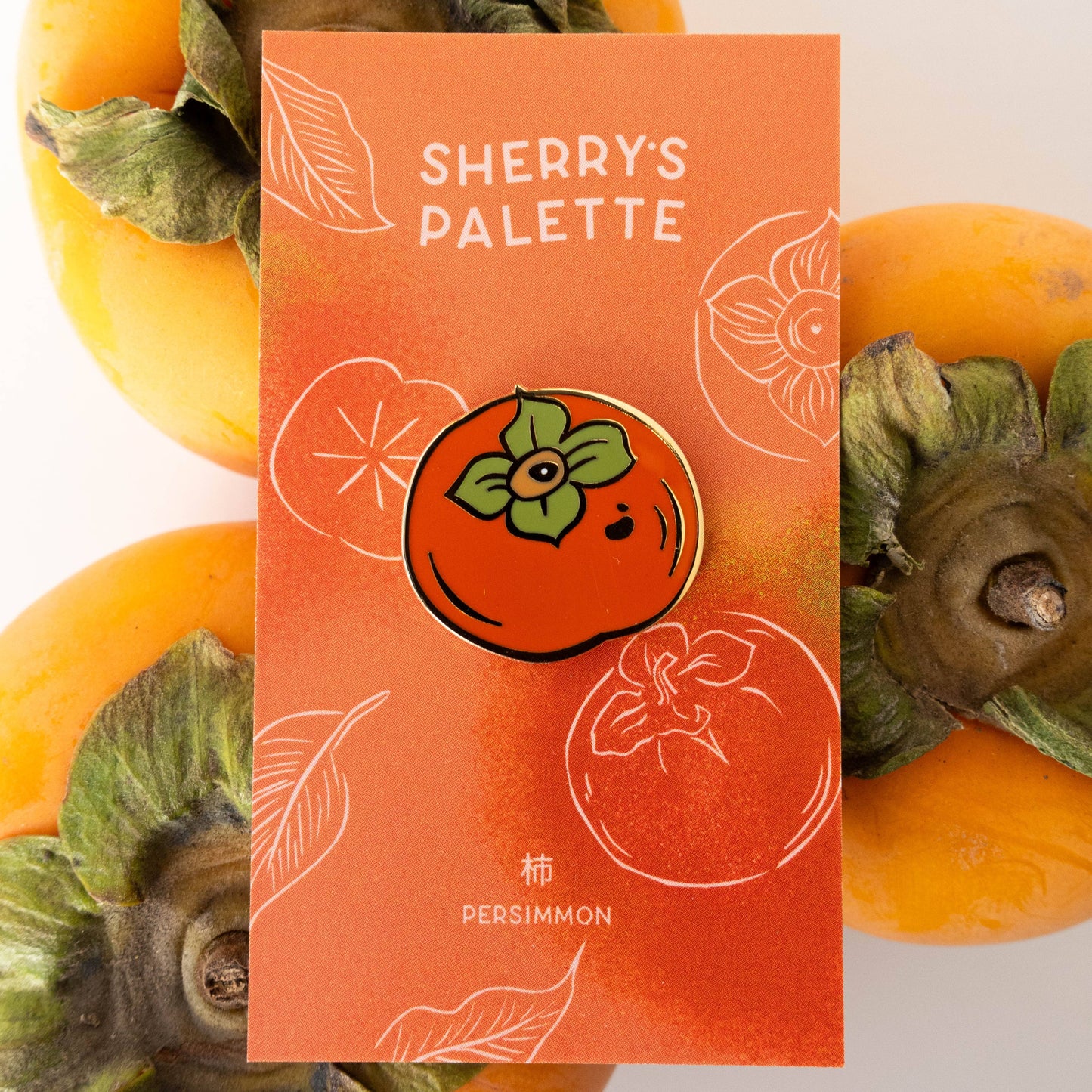 Persimmon Enamel Pin