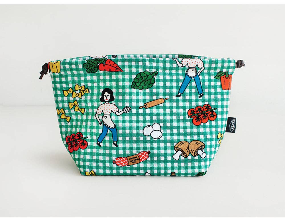 Oxford Cotton Insulated Lunch Pouch