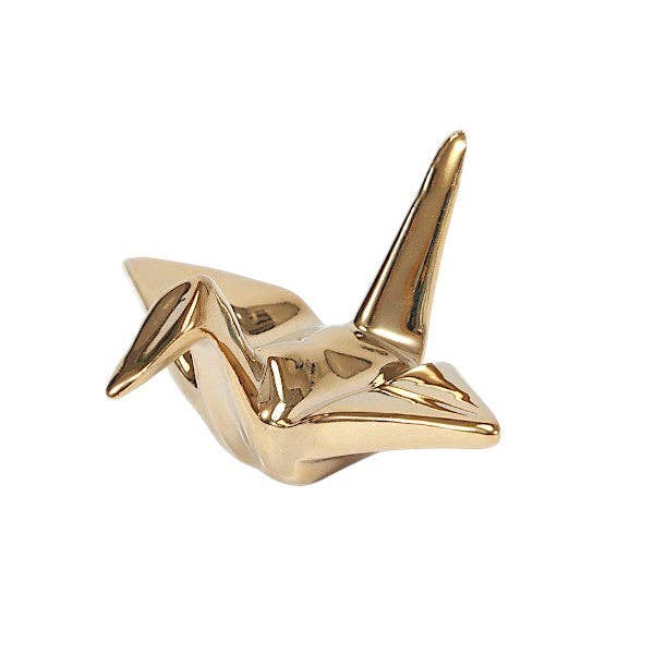 Origami Crane Chopsticks Rest Gold