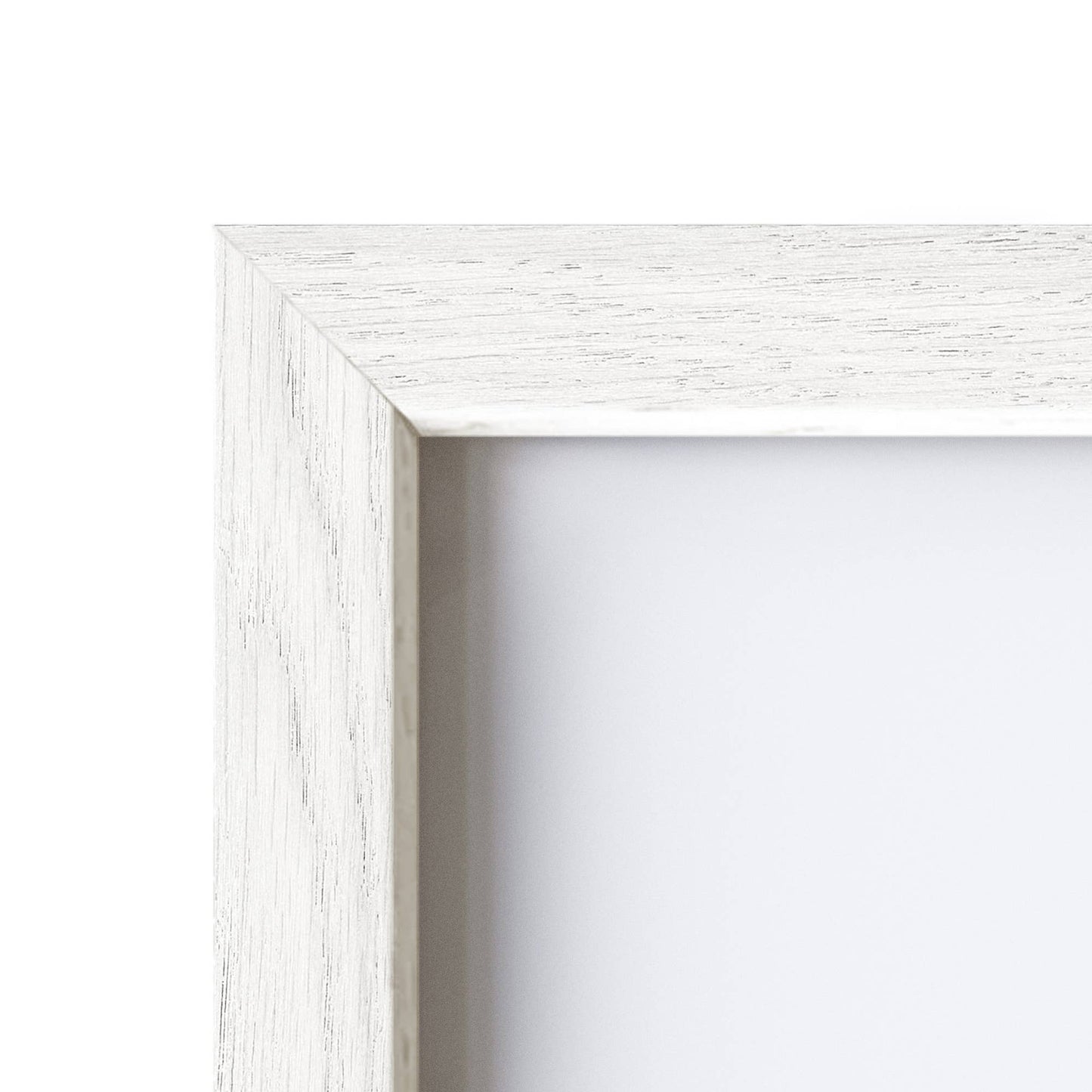 White Natural Oak Wood Frame