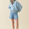 Minimal Stand Collar Zip Jacket