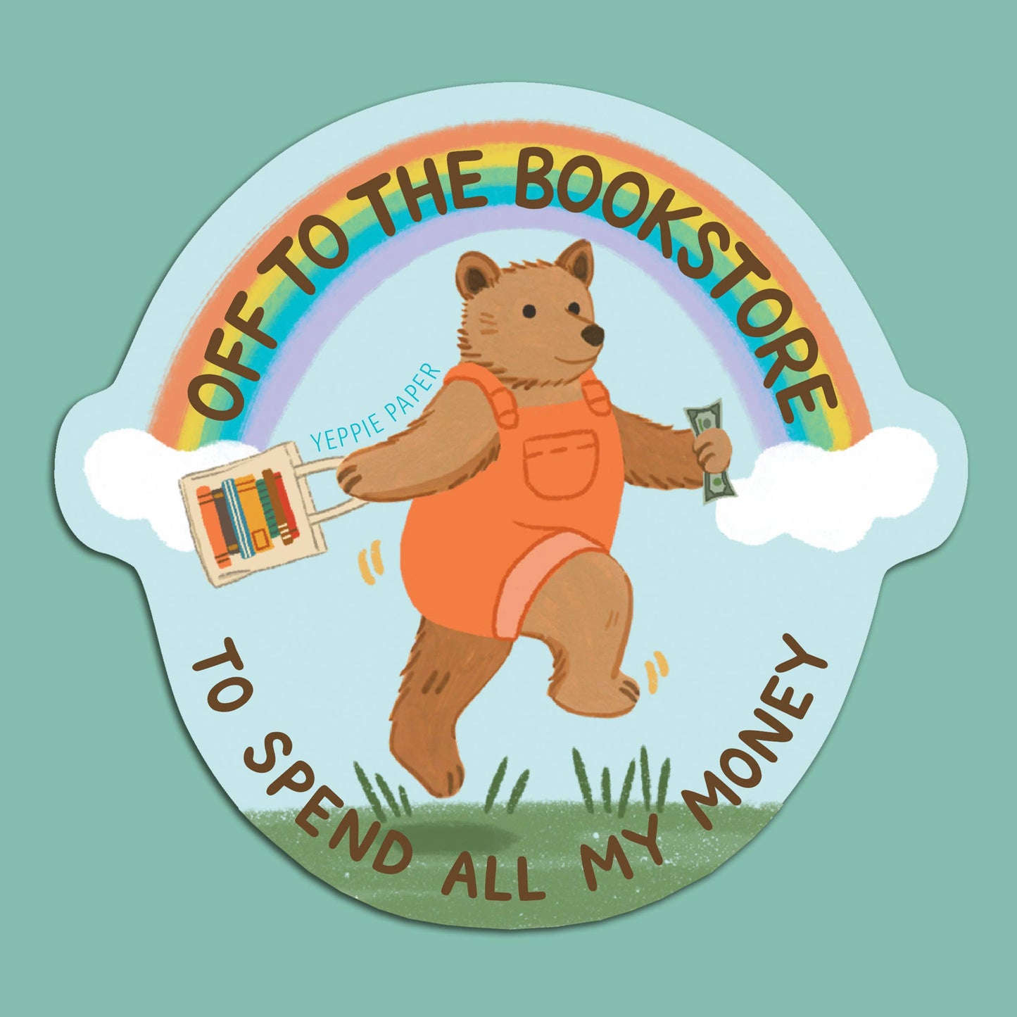 Bookstore Bear Sticker